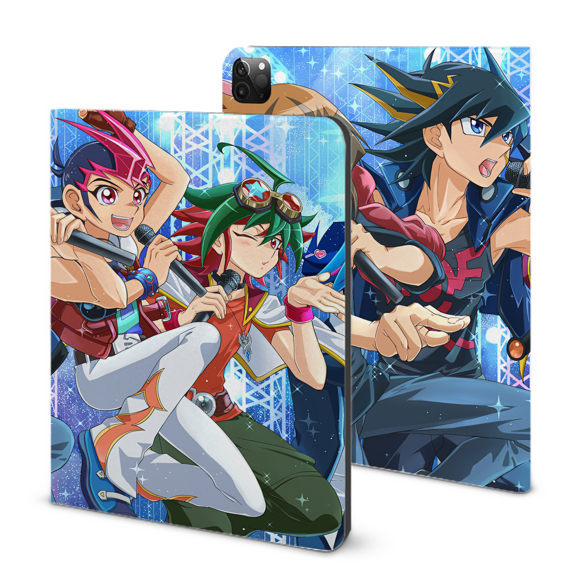 （画像用） 遊☆戯☆王 Yu-Gi-Oh! IPadケース ペンホルダー付き ブックスタイルデザイン